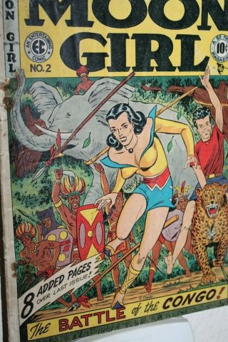 1947 MOON GIRL COMIC EC,  RARE FIND IN ANY ISSUE 2 3
