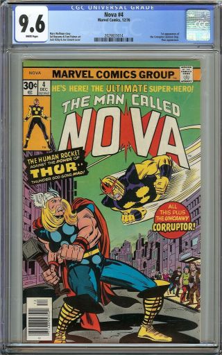 Nova 4 Cgc 9.  6 1st App Of Corruptor Thor Vs Nova Jack Kirby & Sinnott Cover