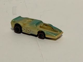 Hotwheels Sizzlers Red Line Car Green Yellow Futuristic