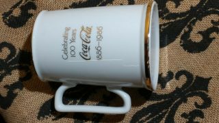 Vintage Coca Cola 1986 Coke 100 Years Norman Rockwell Out Fishing Mug Cup