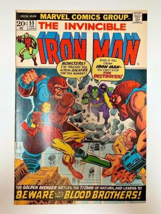 Iron Man 55.  Not Cgc.  1st Thanos,  Drax.  Stan Lee,  Avengers,  Silver Age,  Key.