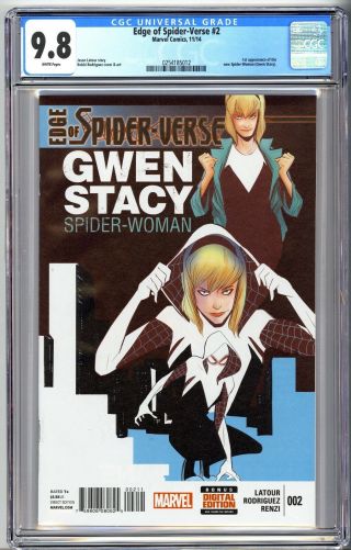 Edge Of Spider - Verse 2 Cgc 9.  8 1st App Of Gwen Stacy