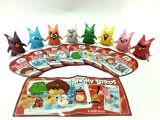 Kinder Joy Angry Birds Complete Set Of 8 Vhtf