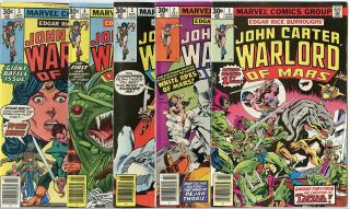 John Carter,  Warlord Of Mars 1 - 28 Complete Set Avg.  Vf/nm 9.  0 Marvel 1977