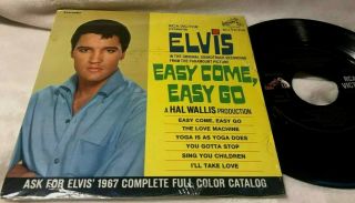 Elvis Presley Easy Come Easy Go Rca Ep Epa - 4387 Shrink