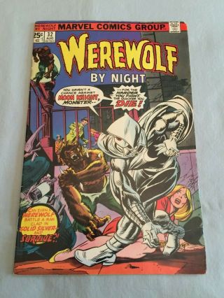 Marvel Comics Werewolf By Night 32 1975 1st App Moon Knight 7.  0 Fn/vf