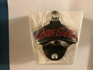 Coca - Cola / Coke Wall Mount Bottle Opener & Cap Catcher