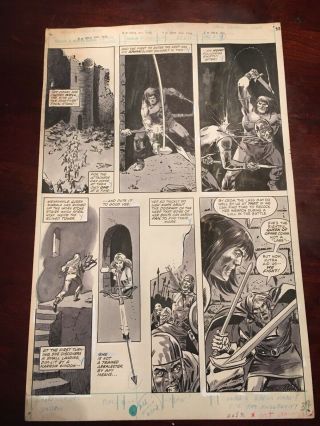 Savage Sword Of Conan 44 Pg 37 Sal Buscema Marvel Comic Book Art 1979