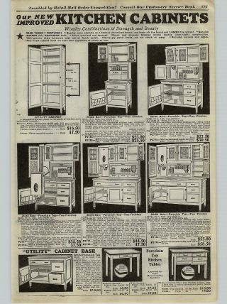 1926 Paper Ad Hoosier Type Kitchen Cupboards Cabinets Made In Indiana Porcelain
