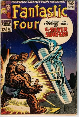 Fantastic Four 55 (1962) - 3.  5 Vg - 4th Appearance Silver Surfer