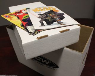 3 Bcw Short Cardboard Comic Book Holder Storage Box Holds 150 - 175 Comics Case