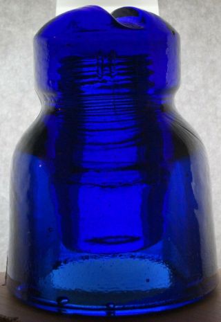 Cobalt Blue Glass Insulator Cd 565.  1 " Ii " At The Crown Russian Soviet Made Ussr