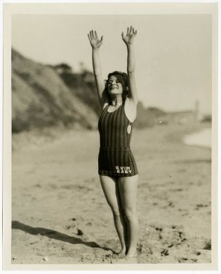 Vintage 1920s Swim - Easy Swimsuits Pin - Up Bathing Beauty Seaside Photograph