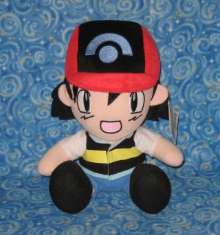 Ash Ketchum Pokemon Large Plush Doll Toy Dpp Sinnoh Outfit With Tags