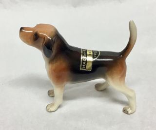 RARE 1953 Hagen Renaker Standing BELLE BEAGLE With Full Name/Date Sticker Intact 2