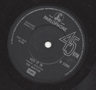 THE BEATLES - TICKET TO RIDE - ' 65 UK PARLOPHONE PIC SLV/45 4