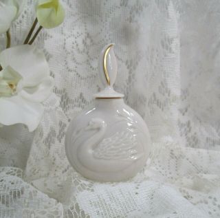 Vtg Lenox Porcelain Gold Trim Swan Perfume Bottle Just Lovely