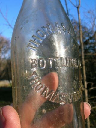 Rare Vintage Old Thomasville Bottling Co Clear Soda Bottle from Thomasville NC 5