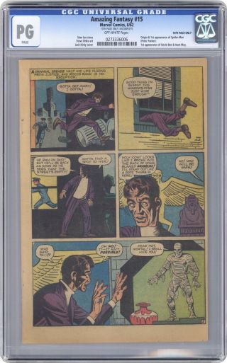 Fantasy (1962) 15 Cgc Pg 10th Page Only 0273336006