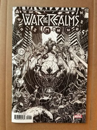 War Of The Realms 5 - 1:200 B&w Incentive Variant By Arthur Adams
