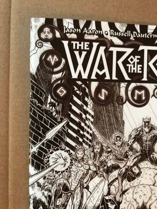 War of the Realms 5 - 1:200 B&W Incentive Variant By Arthur Adams 2
