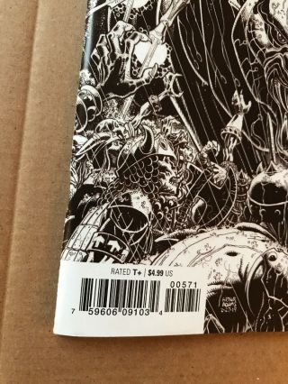War of the Realms 5 - 1:200 B&W Incentive Variant By Arthur Adams 3