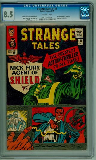 Strange Tales 135 Marvel 1965 Cgc 8.  5 Vf,  1st Shield,  Nick Fury