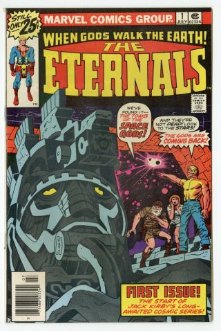 Eternals 1 Vf/nm 9.  0 Ow/white Pages Jack Kirby Art Marvel 1976 F