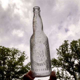 Blown Beer Bottle Standard Brewery Co Baltimore Md Clear Lady’s Leg 1890s