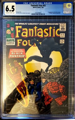 Fantastic Four 52 - Cgc 6.  5 Marvel 1966 - 1st App Of The Black Panther