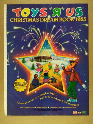1985 Toys R Us Christmas Dream Book 12 Page Vintage Print Ad