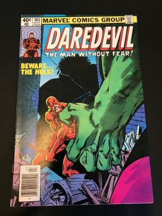 Daredevil 163 (1980) Vf,  8.  5 Bronze Age Frank Miller Incredible Hulk Cameo