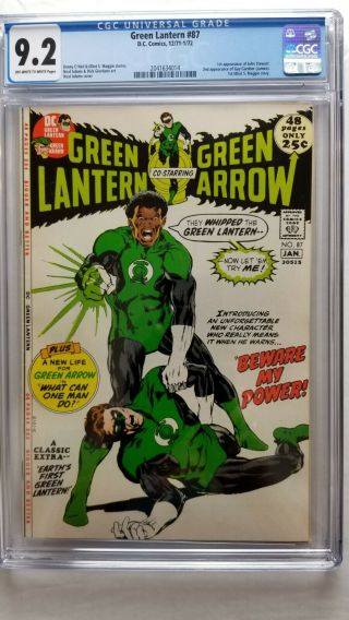 Green Lantern 87 Cgc 9.  2 Nm - 1st Appearance John Stewart