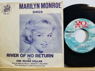 Marilyn Monroe - River Of One Silver Dollar 20th C Fox Fox 311 Ps Vg,