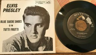 Elvis Presley Blue Suede Shoes / Tutti Frutti 45 With Rare ? Picture Sleeve