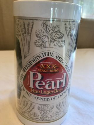 1 Vintage 1970s Pearl Fine Lager Beer Stein Mug Usa Thermo - Serv Plastic
