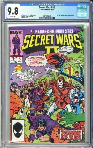 Secret Wars Ii 5 Cgc 9.  8 White Pages 1st Boom - Boom X - Force Marvel