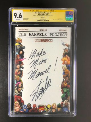 The Marvels Project 1 Cgc 9.  6 Signed Inscribed " Make Mine Marvel " Stan Lee