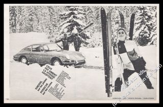 1965 Kneissl Skis For The Runway Porsche 911 Vintage Print Ad - Z1