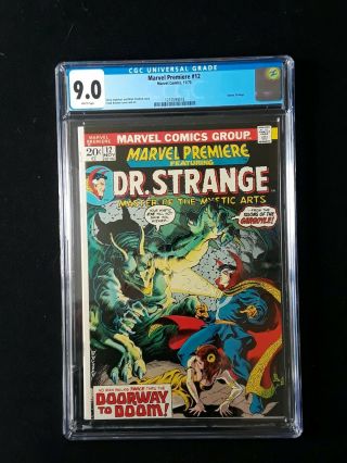 Cgc 9.  0 Marvel Premiere 12 Dr.  Strange (nov.  1973,  Marvel)