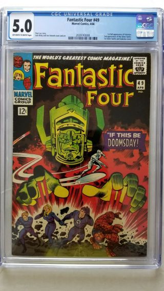 Fantastic Four 49 Cgc 5.  0 Vg/f 1st Full Appearance Galactus