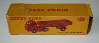 Dinky Toys Box Only For Hindle Smart Electric Lorry 421