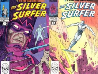 Silver Surfer Parable Set Stan Lee Moebius Vs Galactus 1989 1 2 Htf Nm