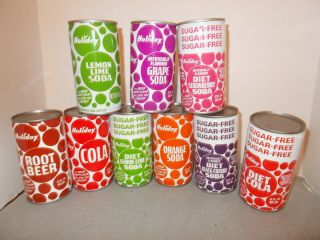 9 Holiday Gas Stations Flat Top Pop Cans