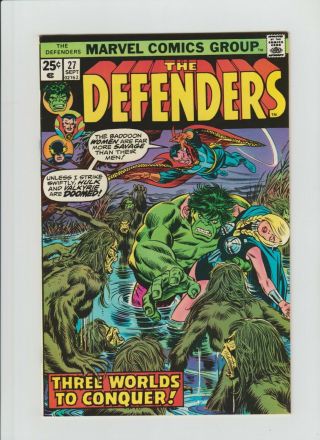The Defenders 27 (sept.  1975,  Marvel) Nm (9.  4) 1st.  Brief App.  Of Starhawk