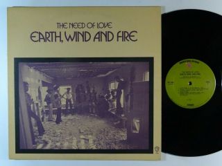 Earth,  Wind & Fire The Need Of Love Lp On Warner Bros Vg,