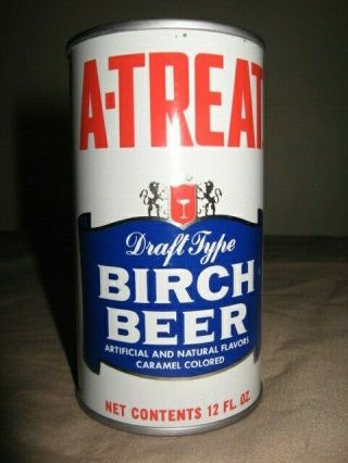 Vintage Old Stock A - Treat Birch Beer Soda Can Bank