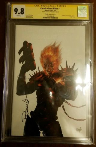 Cosmic Ghost Rider 1 Unknown Comics Sdcc Virgin Variant Cgc 9.  8 Ss Parrillo Sign