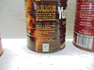 3 Old Vintage Folgers Yuban Beech Nut Coffee Can Tins 10.  5 & 16oz 4