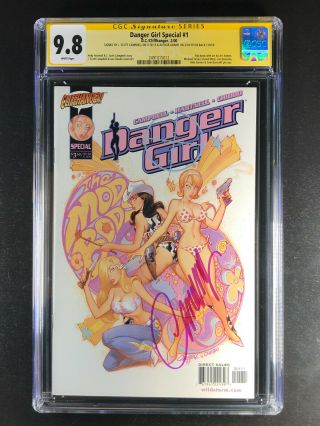 Danger Girl Special 1 Cgc 9.  8 Signed By Arthur Adams And J Scott Campbell